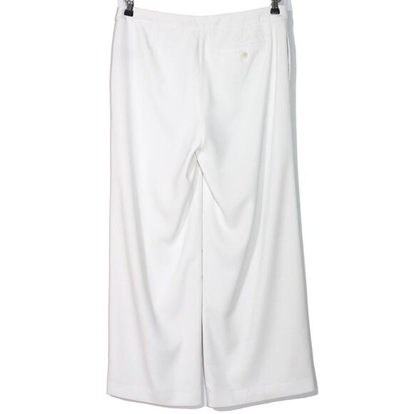 Ralph Lauren White Wide Leg Trouser Pants Size 12P - Picture 3 of 4